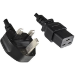 Microconnect PE090618 power cable Black 1.8 m Power plug type G C19 coupler