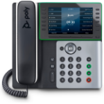 POLY Edge E550 IP Phone and PoE-enabled with Power Supply