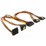 DeLOCK 60148 SATA cable 0.3 m SATA 15-pin 4 x SATA 15-pin Beige, Orange, Red, Yellow