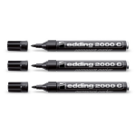 Edding 2000c permanent marker Bullet tip Black 3 pc(s)