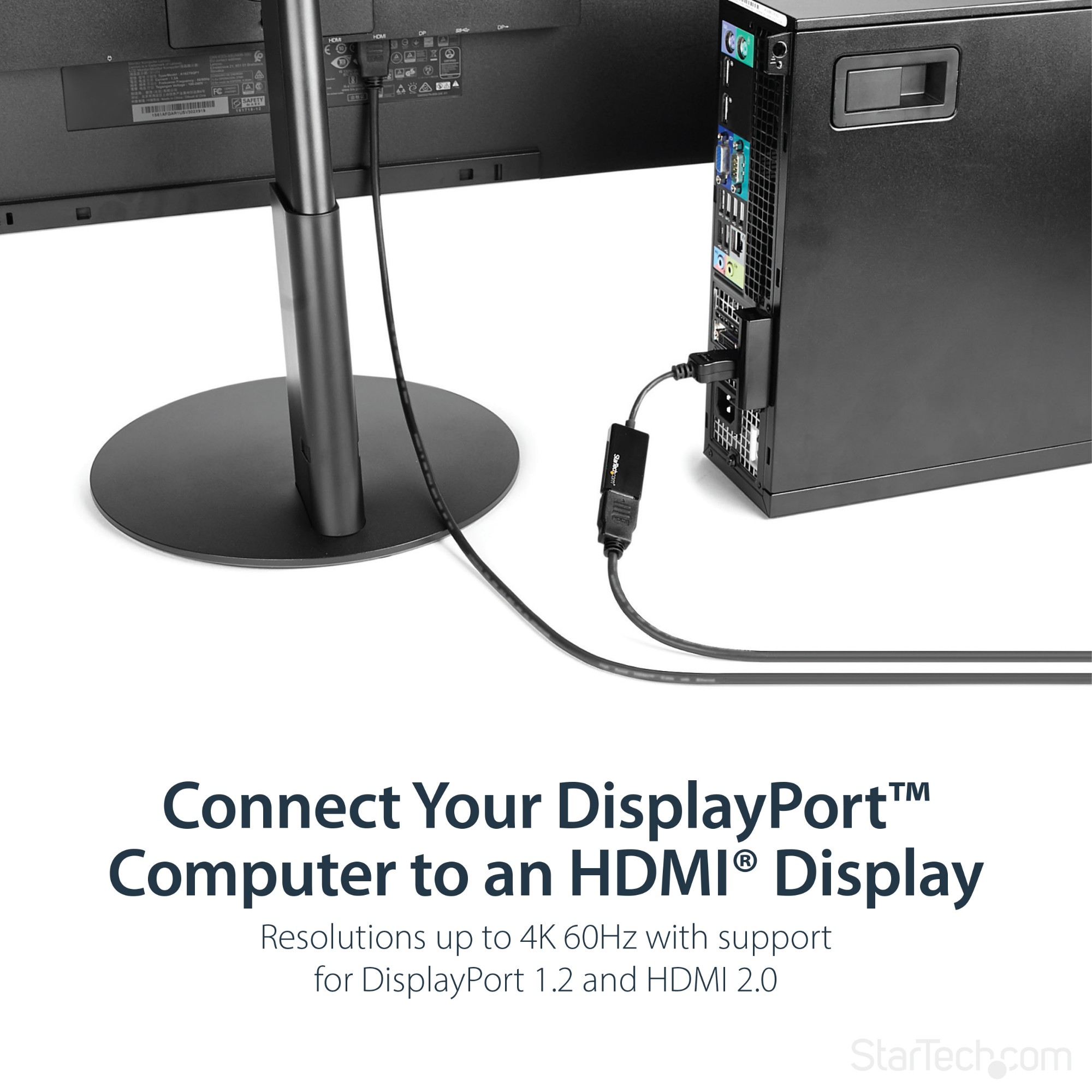 StarTech.com DisplayPort to HDMI Adapter - 4K 60Hz
