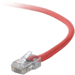 Belkin Cat5e Patch Cable, 12ft, 1 x RJ-45, 1 x RJ-45, Red networking cable 3.6 m
