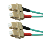 Cablenet 5m OM4 50/125 SC-SC Duplex Aqua LSOH Fibre Patch Lead