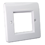 Cablenet Office Style Faceplate 50mm x 50mm Single Gang White