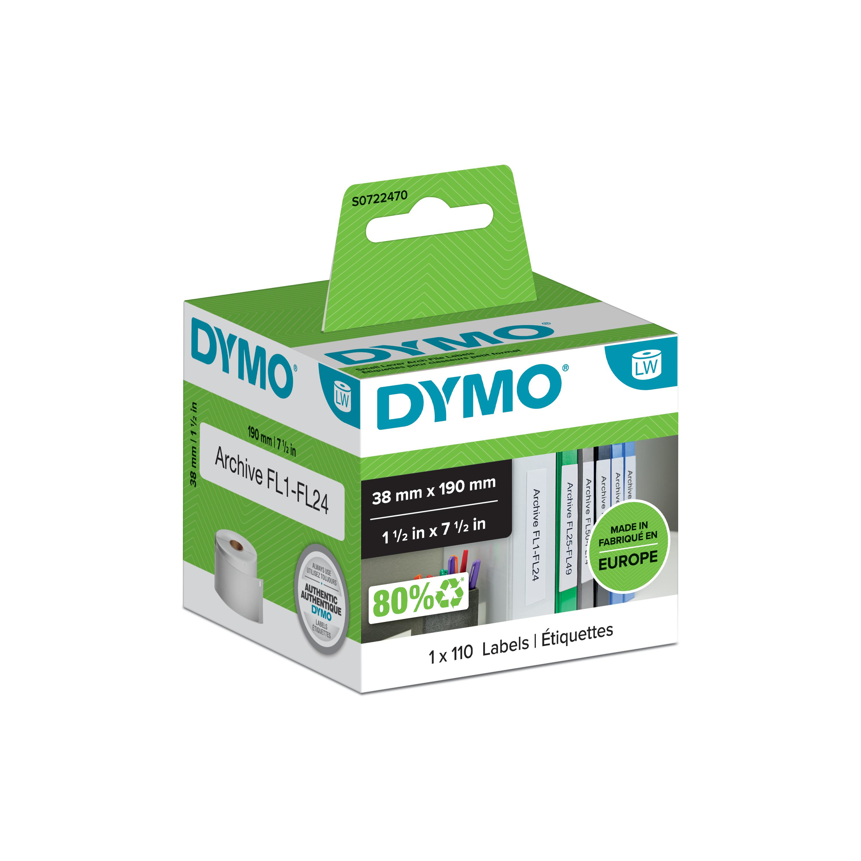 Image of Dymo 99018/S0722470 DirectLabel-etikettes Folder, 110 pages 190mm...