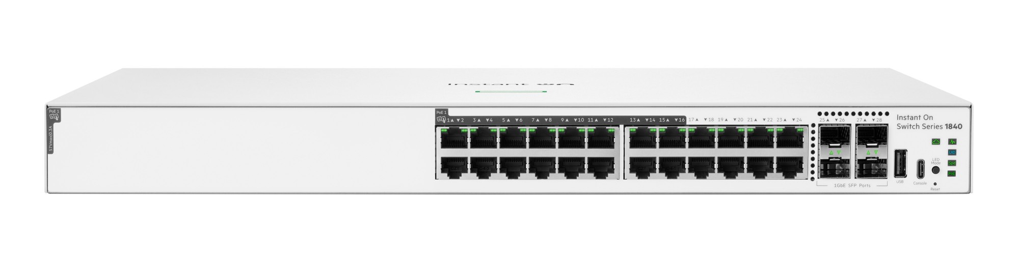 HPE Networking Instant On Switch 24p Gigabit 16p CL4 PoE 4p SFP 195W 1