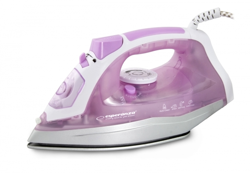 Esperanza EHI004 iron Dry & Steam iron Ceramic soleplate 2400 W Purple, White