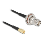 DeLOCK 90724 coaxial cable RG-174 0.2 m TNC Black, Gold, Silver