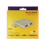 DeLOCK 87716 USB graphics adapter 2560 x 1440 pixels Silver