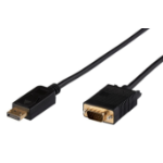 Microconnect DP-VGA-MM-500 video cable adapter 5 m DisplayPort VGA (D-Sub) Black