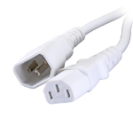 Cablenet 0.5m IEC C14 - IEC C13 White PVC 0.75mm Power Leads