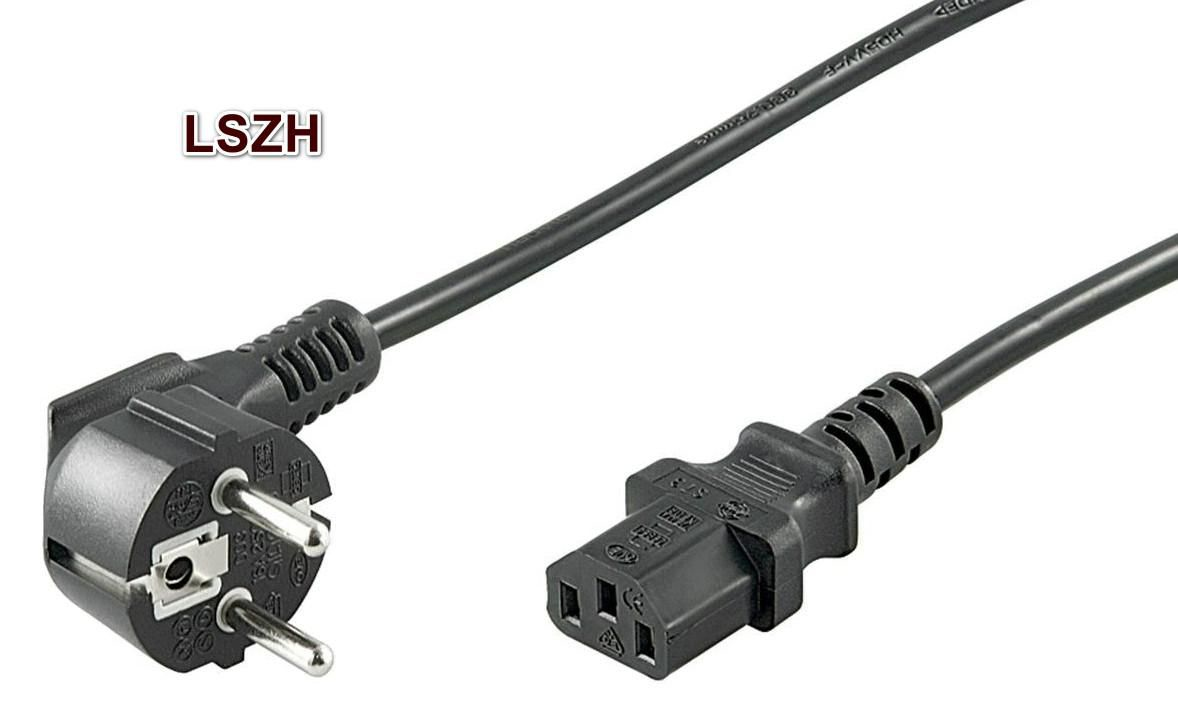 Image of Microconnect PE010418LSZH power cable Black 1.8 m CEE7/7 C13 coupler