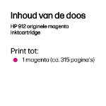 HP 912 originele magenta inktcartridge