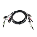 ATEN 2L7D02UH KVM cable Black 70.9" (1.8 m)