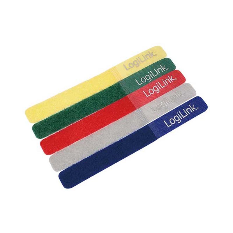 Image of FDL 185mm HOOK AND LOOP CABLE TIES - ASSORTED (5 PCS)