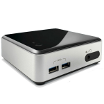 Intel BOXD34010WYK2 PC/workstation barebone UCFF Zwart, Zilver i3-4010U BGA 1168 1,7 GHz