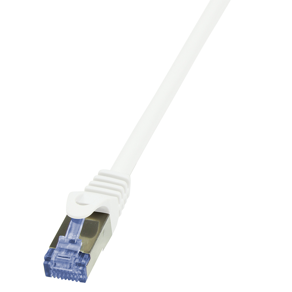 Image of LogiLink 0.5m Cat.6A 10G S/FTP networking cable White Cat6a S/FTP...