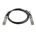 Plusoptic DACSFP-10G-0.5M-PLU fibre optic cable SFP+ Black, Stainless steel