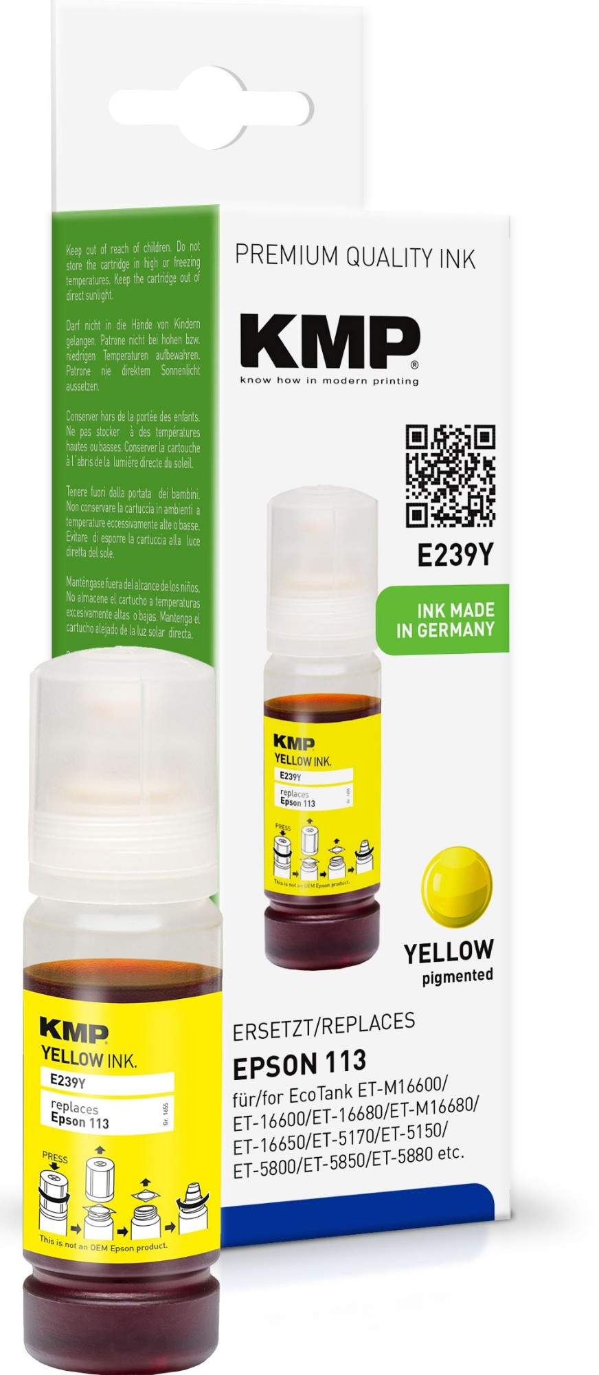 KMP 1655,0009 ink cartridge 1 pc(s) Compatible Yellow