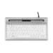 BakkerElkhuizen S-board 840 Tastatur Büro USB AZERTY Belgisch Hellgrau, Weiß