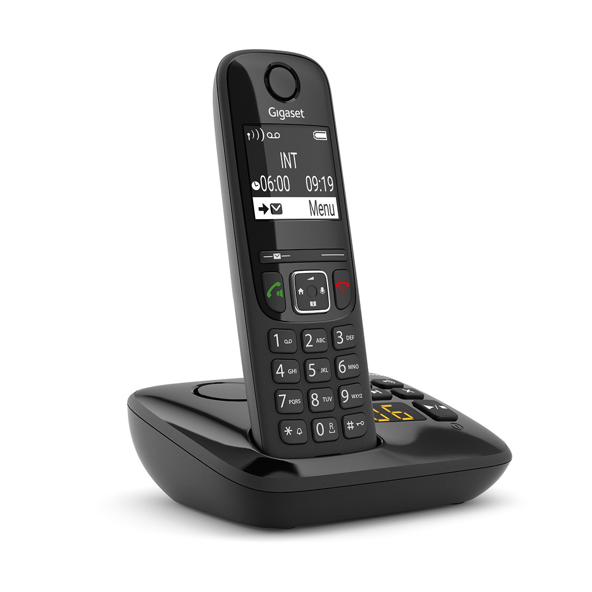 Gigaset AS690A Analog/DECT telephone Caller ID Black