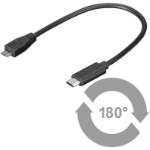 Microconnect USB3.1CAMB02 USB cable USB 2.0 0.2 m Micro-USB B USB C Black