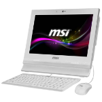 MSI Wind Top Professional AP1622ET-W10374G50XXASXH Intel® Celeron® 39.6 cm (15.6") 1366 x 768 pixels Touchscreen 4 GB DDR3-SDRAM 500 GB HDD All-in-One PC Wi-Fi 4 (802.11n) White
