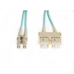 4Cabling 30m LC-SC OM4 Multimode Fibre Optic Cable | Aqua