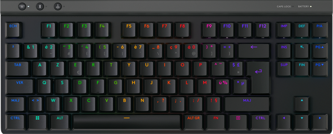 Logitech Black G 920-012548 Keyboard Gaming Rf Wireless + Bluetooth Azerty F