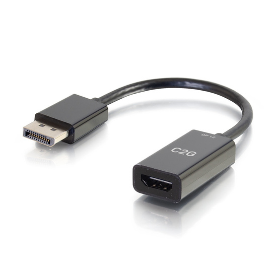 C2G 8in DisplayPort™ Male To HDMI® Female Passive Adapter Converter