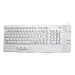 Accuratus Accumed KYBNA-SIL-COMCWHHY; fully sealed silicon off-white full size USB keyboard made up of a Rigid Silicone chassis with NanoArmour 2 layer antibacterial protection impregnated into the silicone and coated on the surface. IP 67 rated it is dus