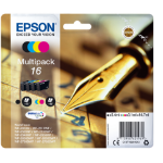 Epson C13T16264022/16 Ink cartridge multi pack Bk,C,M,Y Blister Radio Frequency 175pg + 3x165pg, 1x5.4ml + 3x3.1ml Pack=4 for Epson WF 2010