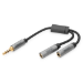 Digitus Audio Headset Adapter, 3.5 mm jack to 2x 3.5 mm socket