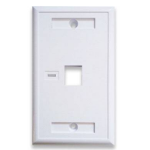 BRobotix TAPA - FACEPLATE DE 1 PANEL PARA JACK - UNIVERSAL, STANDARD, BLANCO, BROBOTIX 251701