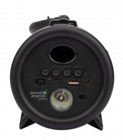 Manhattan Camouflage Bluetooth Speaker, Decent Sound Output (3W), 3 hour Playback time, FM Radio, Range 10m, microSD card reader (32GB), Aux 3.5mm connector, USB-A charging cable included, 1200mAH battery, Bluetooth v5, 3 Years Warranty