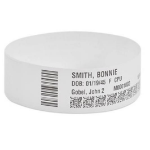 Zebra Wristband, Polyester, 1x11in (25.4x279.4mm), Thermal transfer, Z-Band 4000, Adhesive closure, 1in (25.4mm) core, 265/roll, 3/box + 5095 Resin ribbon