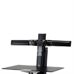 Ergotron Dual Monitor Double-Hinged Bow 63.5 cm (25") Black Desk