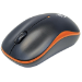 Manhattan Success Wireless Mouse, Black/Orange, 1000dpi, 2.4Ghz (up to 10m), USB, Optical, Three Button with Scroll Wheel, USB micro receiver, AA battery (included), Low friction base, Blister