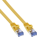 InLine Flat patch cable, U/FTP, Cat.6A, yellow, 1m