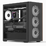 Aerocool D301A Mini Tower Zwart, Hout