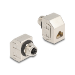 DeLOCK 60685 tussenstuk voor kabels M12 RJ45 Zilver