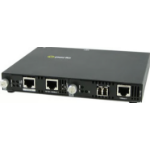 Perle SMI-100-S1ST20D - Fast Ethernet IP Managed Media Converter. 100BASE-TX (RJ-45) [100 m/328 ft.] to 100BASE-BX 1550nm TX / 1310nm RX single fiber single mode (ST) [20 km/12.4 miles]