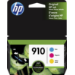 HP 910 3-pack Cyan/Magenta/Yellow Original Ink Cartridges