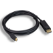Axiom USBCMDPM06FT-AX DisplayPort cable 71.7" (1.82 m) USB Type-C Black