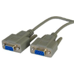 Cables Direct 5m D9/D9 serial cable Grey D9 FM