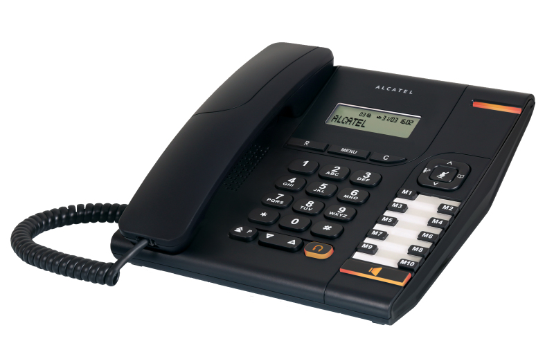 Alcatel Temporis 580 Analog/DECT telephone Caller ID Black