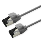 ROLINE U/FTP Patch Cord Cat. 8.1 (Class I), LSOH, SLIM, grey, 0.15 m