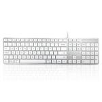 Ceratech 301 Mac keyboard USB QWERTY UK English Silver, White