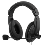 Deltaco HL-56 headphones/headset Wired Head-band Calls/Music Black