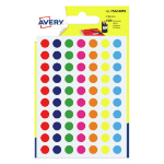 Avery PSA08MX self-adhesive label Round Permanent Assorted colours 420 pc(s)